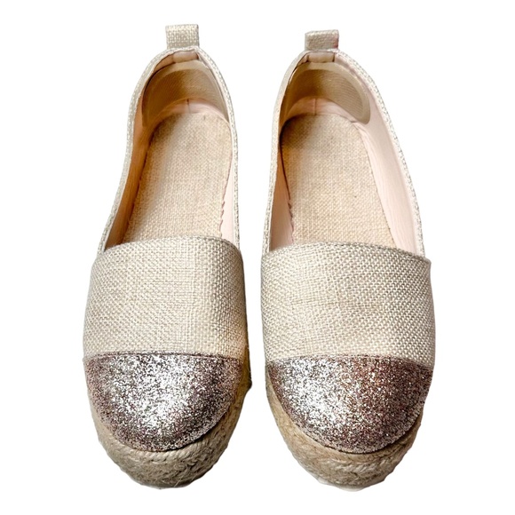 | Women's | Glitter Minimalist Slip-On Linen Espadrille Flats - 8.5 - Picture 4 of 8